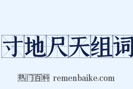 寸地尺天组词是什么意思的图片